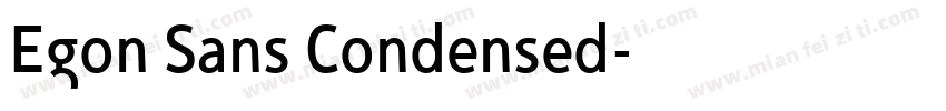 Egon Sans Condensed字体转换